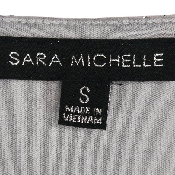 SARA MICHELLE-Women's Glitter Blouse- Black-Gray-SMALL-Light weight - Picture 3 of 11